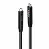 USB Kabelis - LINDY USB 3.2 5Gbps ir DP 1.4 Type C Hibridinis Kabelis (2 juostos), 5Gbps, 4K30Hz, 60W, 8 m, Juodas
