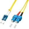 Lindy Pluoštinis Laidas - LC/SC 20m 9/125µm Vieno Modo 3mm OD LS0H