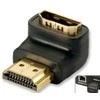 Lindy Adapteris - HDMI M/F 90° Dešinys Kampas 4K UHD 60Hz 18Gb/s