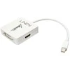 Adapteris - LINDY Mini DisplayPort 1.2 į HDMI, VGA ir DVI-D Aktyvus Adapteris Konverteris, 3840x2160 30Hz, Baltas