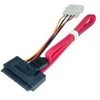 SATA Kabelis - LINDY Vidinis SATA Kabelis, Duomenims ir Energijai (5V) 1x7pin SATA, 0.3 m, Raudonas