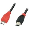 USB Kabelis - LINDY 0.5m Micro-B į Mini-B OTG kabelis USB 2.0 480Mbps