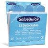 LOCAL Pleistras, „Salvequick 35“ mėlynas, aptinkamas, 6 vnt. pakuotėje.