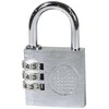 lockncharge LNC10168, Įprastinė pakabinamoji spyna, Kodinė spyna, Spynelė daiktams laikyti, Pilka, Metalinė, U formos