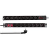 LogiLink 19 PDU 16 x CEE 7/3 lizdas su apsauga nuo perkrovos ir jungikliu