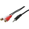 LogiLink 1x3.5mm - 2xRCA - 5m - 3.5mm - 2 x RCA - 5 m - Juodas