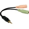 3,5 mm garso adapteris su spalvotais lizdais