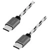 LogiLink USB 2.0 C tipo kabelių rinkinys, C/M į USB-C/M, aliuminis, nailonas, baltas/juodas