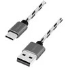 LogiLink USB 2.0 C tipo kabelių rinkinys, C/M į USB-A/M, aliuminis, nailonas, baltas/juodas