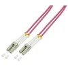 LogiLink optinis pluoštas OM4 LC/UPC - LC/UPC 0.5m violetinė