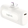 LogiLink Mobile Power Bank, LiPo, 5000 mAh, built-in USB-C plug, baltas (PA0349W)