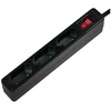 LogiLink 3 lizdai 1,5m juoda | jungiklis