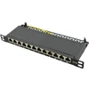 LogiLink NP0066, 10 Gigabit Ethernet, RJ-45, Cat6a, juodas, metalas, montavimas į stovą
