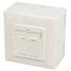 LogiLink NP0124, 2 x RJ-45, STP, 6a, metalinis, baltas, ISO/IEC 11801 TIA/EIA 568C.2, 6 A