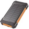 LogiLink Saulės energija varomas išorinis akumuliatorius 6000 mAh, blykstė, 2x USB-A, 1x USB-C, juodai oranžinis