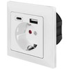 LogiLink LogiLink PA0262 elektros lizdas CEE 7/3 + USB Baltas