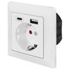 LogiLink LogiLink PA0262 elektros lizdas CEE 7/3 + USB Baltas