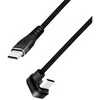 LogiLink USB 2.0 | USB-C 2.0m w oplocie kątowy juoda