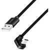 LogiLink USB 2.0 | USB-A - USB-C 1.0m w oplocie kątowy juoda
