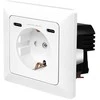 LogiLink Sieninis lizdas 1 lizdas + 2 prievadų USB-C įkroviklis, 25 W PD