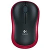 Logitech Belaidė pelė M185, Ambidextrous, Optinė, RF belaidė, 1000 DPI, Raudona