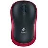Logitech Belaidė pelė M185, Ambidextrous, Optinė, RF belaidė, 1000 DPI, Raudona