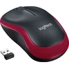 Logitech Belaidė pelė M185, Ambidextrous, Optinė, RF belaidė, 1000 DPI, Raudona