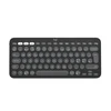 Belaidė klaviatūra Logitech PEBBLE KEYS 2 K380S, Grafito spalvos, Išdėstymas: Šiaurės šalių (Qwerty)