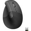 Logitech vertikali ergonominė pelė verslui, dešiniarankiams, vertikalus dizainas, optinė, radijo dažnių belaidė + „Bluetooth“, 4000 DPI, grafito spalvos