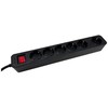 M-Cab SOCKET STRIP 6S PVC 3M BK ECO/16A/3680W