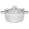 Maku „Kitchen Life Basic“ puodas su stikliniu dangčiu, plienas, 3 l, 20 cm