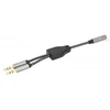Manhattan Ausinių adapterio kabelis su stereo garso Y skirstytuvu, 3,5 mm, Aux, 15 cm, moteriška/2x vyriška, išskiria vieną ausinių kištuką į mikrofono ir garso kištukus, lieknas dizainas, juoda/sidabrinė, paauksuoti kontaktai ir gryno bekokšio vario viela, garantija visam gyvenimui, 3,5 mm, moteriška, 2 x 3,5 mm, vyriška, 0,15 m, juoda, sidabrinė
