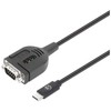 Kabelis USB Manhattan Adapteris USB-C na szeregowy DB9/RS232 PL2303GT 1 m Juodas (154499)