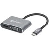 Manhattan USB-C doko stotelė / šakotuvas, prievadai (x4): HDMI, USB-A, USB-C ir VGA, su maitinimo perdavimu (PD) 87 W – reikalingas išorinis USB-C įkroviklis (nepridedamas). Maitinamas per USB (išorinio maitinimo šaltinio nereikia), kai PD nenaudojamas, aliuminis, laidinis, USB 3.2 Gen 1 (3.1 Gen 1) Type-C, pilka, 5 Gbit/s, 3840 x 2160 pikselių, 60 Hz (Atnaujinta)