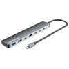 Šakotuvas Manhattan 7 prievadų 10G/5G USB-C/USB-A stotelė/replikatorius su „Power Delivery“ (181167)