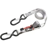 MASTER LOCK 1,80m x 25mm spyruokliniai fiksavimo diržai su kabliukais, 4 vnt., pilki, juodi, pilki, poliesteris, S-formos kabliukas, daiktų pervežimui, vilkimui, 2.5 cm, 180 cm