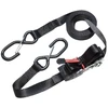 MASTER LOCK 4,25 m x 25 mm tempimo diržas su kabliukais S formos, 2 vnt., juodas, Juoda, Poliesteris, Polivinilchloridas (PVC), Plienas, Tempimo mechanizmas, S formos kabliukas