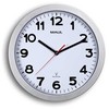 Maul MAUL Wanduhr Step baltas/sidabrinis Kunststoff 30cm inkl. Batterie