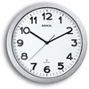 Maul Wall, Quartz clock, Circle, Sidabrinis, Baltas, Plastic, AA (9053595)