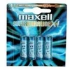 Maxell šarminės baterijos LR-03 AAA 4 vnt. pakuotė, Vienkartinės baterijos, Šarminės, 1,5 V, 4 vnt., AAA