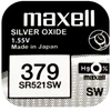 MAXELL mygtukinė baterija – 10 vnt. – 379 / SR521SW – 1,55 V