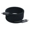 MCL Magnetinis USB-C į USB-C laidas X-Magnet Plus, 240 W, 1,5 m, juodas