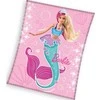 MCU Koc su mikrofibry 130x170 Barbie lalka rožinė 4166 C23