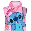 MCU Disney Lilo ir Stitch rožinis pončo rankšluostis