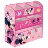 MCU Disney Minnie medinė knygų lentyna su 6 krepšeliais