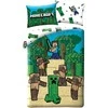 MCU Patalynė bawełniana 140x200 Minecraft gra mėlyna žalia poszewka 70x90 Kids 12 Halantex