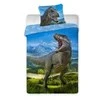 MCU Patalynė bawełniana 140x200 Dinozaur t rex 001 mėlyna poszewka 70x90