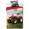 MCU Patalynė bawełniana 140x200 Traktor 2471 raudona pole wieś Turbo poszewka 70x90