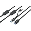 Carruzzo MediaRange MRCS244 USB kabelis USB 3.2 Gen 1 (3.1 Gen 1) 15 m 2 x USB A USB A 5 Gbit/s Juoda