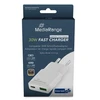Įkroviklis MediaRange Įkroviklis 30W 2-Port 1x USB-A/1x USB-C GaN balta